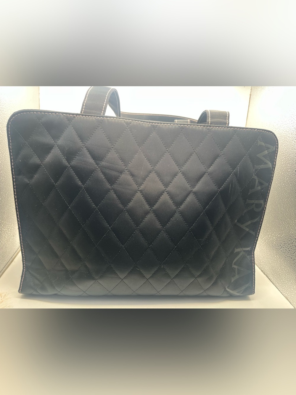 Mary Kay Black Quilted Tote with Subtle Logo